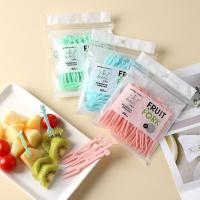 ราคา 300 ชิ้น ส้อมจิ้มผลไม้แบบพลาสติก ส้อมพลาสติก สำหรับจิ้มเค้ก ขนมหวาน ไม้เสียบผลไม้ (1731556382258727277)