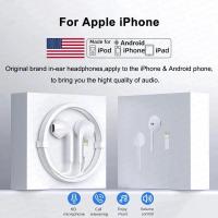 ราคา หูฟังแบบมีสาย, ต้นฉบับ, สำหรับ Apple iPhone 14 13 12 11 16 15 Pro Max X XR 7 8 USB C Lightning, 3.5 มม., หูฟัง, อุปกรณ์เสริมโทรศัพท์ (1732087997558654398)