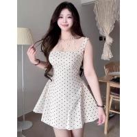 ราคา ชุดเอี๊ยมกระโปรงสั้นเอวสูงสไตล์ฝรั่งเศสไซส์ใหญ่ผู้หญิงฤดูร้อนอารมณ์ใหม่ลายจุดกระโปรงสั้น (1732004848441394229)