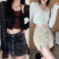 ราคา พร้อมส่ง เสื้อครอปคอปกกระดุมหน้า เซ็กซี่ แฟชั่นสไตล์เกาหลี แนวy2k ผู้หญิง Lady Clothing Women (1729677894511986865)
