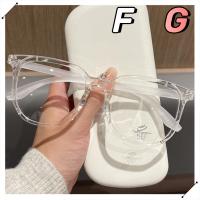 ราคา [จัดส่งด่วน] แว่นกันรังสี แฟชั่นเกาหลี แว่นสายตาสั้น 0°-500° กรอบสี่เหลี่ยม แว่นตาจัดส่งจากกรุงเทพ 3 สี 12 สไตล์ unisex แว่นตา (1730295655232080483)