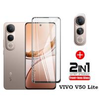 ราคา ฟิล์มกันรอยสำหรับโทรศัพท์มือถือ Vivo，ฟิล์มกันรอยกระจกนิรภัย, สำหรับ VIVO V50 Lite และ V40 Lite 5G, ฟิล์มกันรอยกระจกนิรภัยแบบเต็มหน้าจอ, ฟิล์มเลนส์กล้อง, การออกแบบ 2in1 (1732143895830563581)