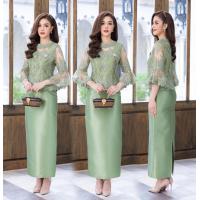 ราคา CHANIDA ชุดเซตเสื้อ และ กระโปรง ชุดแม่เจ้าบ่าว แม่เจ้าสาว เจ้าภาพออกงาน ทรงสวย งานคุณภาพ (รหัส 8376) *ราคาทั้งชุด* (1730944315050068497)
