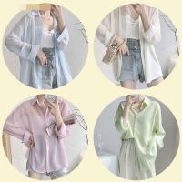 ราคา เสื้อผ้าแฟชั่น เสื้อเชิ้ตคอปกแขนยาว โอเวอร์ไซส์ ผ้าชีฟองแบบบาง เซ็กซี่เบาๆ มีบริการเก็บปลายทาง Clothing Lady Women ผู้หญิง (1729642335012620542)