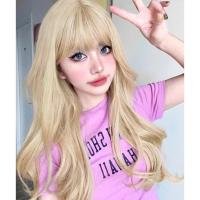 ราคา GDS Wigs วิกผมลอนสีบลอนด์ มีหน้าม้า (ยาว 60 cm) (1729859700953287303)