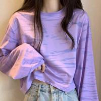 ราคา เสื้อครอปแขนยาว เอวลอยนิดๆ ใส่สบาย สีน่ารักๆ ผู้หญิง Tshirt Clothing Lady Women (1729956430773192881)
