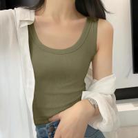 ราคา เสื้อกล้ามไม่มีบรา เสื้อกล้ามลำลอง เบสิก สีพื้นเปิดไหล่ สำหรับสตรี เนื้อผ้านุ่มและใส่สบาย (1731688392151762597)