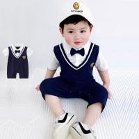 ราคา ฤดูร้อนใหม่เด็กทารกเด็กชายและเด็กหญิงแขนสั้น Onesie 0-24 เดือนเสื้อผ้าฝ้ายเด็ก preppy สไตล์ ชุดรอมเปอร์สไตล์เกาหลี (1729799253980187321)