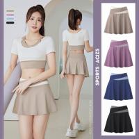 ราคา ACIZS SPROT กระโปรงกีฬาเอวสูงสำหรับผู้หญิง กระโปรงทรงเอ การออกแบบซับใน (1729603453274851728)