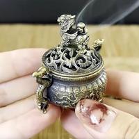 ราคา กระถางธูปหม้อสามขาเต่ามังกรคู่, กระถางธูป Xiangyun, จานซวงนี่, กระถางธูปขนาดเล็ก, 5*6 ซม. (1731019361882246016)