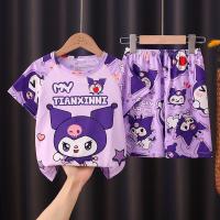 ราคา ชุดนอนฤดูร้อนสำหรับเด็ก สำหรับเด็กโต แขนสั้น ชุดบางระบายอากาศลายการ์ตูน สำหรับเด็กชายและเด็กหญิง ชุดอยู่บ้านของเด็ก (1731279325979116966)