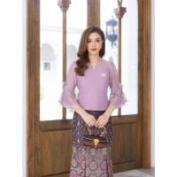 ราคา CHANIDA เสื้อลูกไม้เนื้อนิ่ม แขนยาวระบายปลายแต่งโบว์ คอวี ทรงสวย งานคุณภาพ (รหัส 213 ) *ราคาเฉพาะเสื้อ* (1731967367696844305)