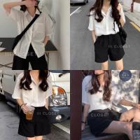 ราคา เสื้อเชิ้ต lll Freesize lll IT029 แขนสั้น มีกระเป๋าด้านหน้า ผ้าไหมอิตาลีอย่างดี ใส่สบาย ไม่ร้อน (1729577910864415222)