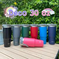 ราคา DECO แก้วหูหิ้ว 30oz./900 ml. พร้อมหลอด สแตนเลส 304 แก้วเก็บอุณหภูมิ (1729585478724913899)