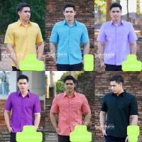 ราคา เสื้อซาฟารี สูทซาฟารี ผ้าไทย คอเชิ๊ต สีเหลืองนวล สีฟ้า สีม่วงอ่อน สีม่วงเข้ม สีชมพูโอรส สีดำ (อัดผ้ากาว มีฟองน้ำเสริมไหล่) (1729601930135177369)