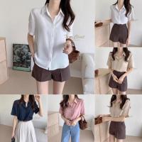 ราคา IT065 TARA Shirt เสื้อเชิ้ต แขนสั้น กระดุมหน้า ดีไซน์คลาสสิค ผ้าไหมอิตาลีอย่างดี ผ้าไม่หนามาก ผ้าใส่สบาย ไม่ร้อน (1729615620762012509)