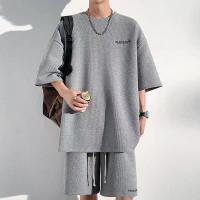 ราคา Fashionชุดคู่(เสื้อ+กางเกงขาสั้น)ลายปักlogoขนาดมาตรฐาน (สีดำ สีกากี สีส้ม สีเขียว สีม่วง สีเทา ) (1729740086852553618)
