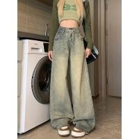 ราคา Chao Denim-Vintage Street Look กางเกงยีนส์ขาบาน สไตล์อเมริกัน ทรงตรง ขาดปลาย (1731296317467493808)