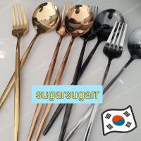 ราคา [พร้อมส่งจากไทย] ช้อนส้อมเกาหลี แบบ 1คู่ / 6คู่ ช้อนเกาหลี ช้อน ส้อม ชุดช้อนส้อม ช้อนส้อม 21cm ทรงเกาหลีแท้ (มีน้ำหนัก) ใช้ดีแน่นอน! (1729424094320691851)