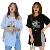 ราคา เสื้อยืดสวยๆผู้หญิง Oversize เสื้อผ้าสาวอวบแฟชั่นมาใหม่ เสื้อโอเวอร์ไซส์ลายสตรีท ไซส์ใหญ่ ทรงหลวมสไตล์เกาหลี (1730522448258173258)