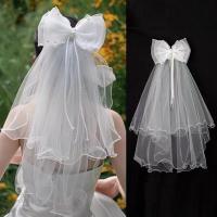 ราคา ผ้าคลุมหน้าเจ้าสาว โบว์คู่ เรียบหรู มีหวี (BREEZES) สไตล์หวายแต่งงาน ลูกไม้น่ารัก ออกแบบ Tulle สีขาวโปร่ง เหมาะสำหรับเจ้าสาวและโอกาสพิเศษ ที่คาดผมเจ้าสาว (1731355336064272351)