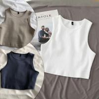 ราคา ครอปเสื้อกล้าม เสื้อครอป ผ้าร่องยืดตามตัว สีพื้นๆ สไตล์เรียบง่าย ผู้หญิง Clothing Women Lady (1729691008348031496)