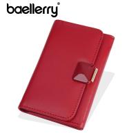 ราคา กระเป๋าสตางค์สามพับ สไตล์เกาหลี Baellerry สำหรับผู้หญิง พรีเมี่ยม วัสดุ PU ที่เก็บของมีซิปหลายใบ ดีไซน์ยาวปานกลาง (1731048820773980254)