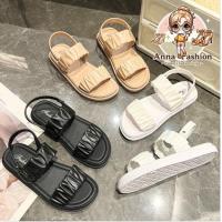 ราคา Anna-Fashion รองเท้าผู้หญิงแฟชั่น สายคาดแต่งจีบฮิตที่สุด สวยสไตล์เกาหลี ราคาถูก พร้อมส่ง T289 (1732207797543798062)
