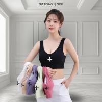 ราคา Bra Foryou เสื้อสปอร์ตบรา(2054-3) เสื้อในแฟชั่นผู้หญิง บราไร้โครง มีตะข้อ ผ้านิ่ม ลายสกรีน ทรงสปอร์ตบรา ถอดฟองน้ำได้ 6 สี Lady Women Clothing เสื้อผ้าผู้หญิง (1729758352119334958)