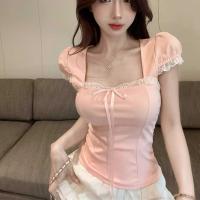 ราคา เสื้อผ้าแฟชั่นสไตล์บริสุทธิ์ Lady Clothing Women ผู้หญิง เสื้อ ยืดงาน (1730962440161429581)