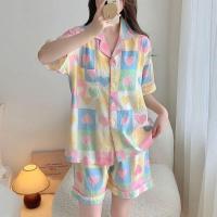 ราคา S0025-S0028ชุดนอนลายการ์ตูนแขนสั้นขาสั้น ชุดนอนผ้าคอตตอน เนื้อผ้าบางเบาใส่สบาย (1731578038038463506)
