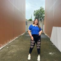 ราคา E4236กางเกงยีนส์ขาเดฟสกินนี่ แต่งปะลายเสือ ผ้ายืดเอวสูง (1729913849974327378)