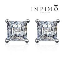 ราคา (Princess 1.2CT/2CT/4CT)ต่างหูเพชรโมซาไนต์แท้ น้ำหนักรวม 1.2(ข้างละ 0.6) 2 กะรัต(ข้างละ 1) และ 4 กะรัต(ข้างละ 2) จาก Impimo โมซาไนต์ Princess cut ยกบนตัวเรือนเงินแท้ 925 ชุบทอง 18K รับประกันความถูกต้อ