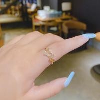 ราคา แหวนหมั้นงานแต่งงานสไตล์เกาหลีแฟชั่นสตรีเหล็กไททาเนียมเพทายรูปหัวใจคู่สีทองปรับขนาดได้ (1731466452229719797)