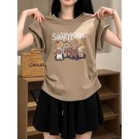 ราคา เสื้อยืดสาวอวบอ้วนไซส์ใหญ่ oversize เสื้อผ้าแฟชั่นฤดูร้อนมาใหม่ลวดลายการ์ตูนเสื้อพิมพ์ลายเสื้อน่ารักๆเสื้อผ้าน่ารักๆใส่ไปเที่ยวเสื้อรัดรูปนักศึกษาเสื้อแฟชั่นหญิงฮิตๆชุดสไตล์ลูกคุณหนูน่ารักๆเสื้อครอปรั