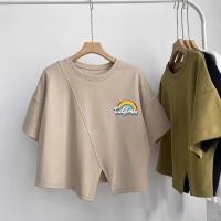 ราคา เสื้อครอปแขนสั้นสไตล์เกาหลี oversize เสื้อผ้าสาวอวบไซส์ใหญ่น่ารัก เสื้อยืดสวยผู้หญิงกําลังฮิตใหม่ล่าสุด แฟชั่น พิมพ์ลาย (1731814321879287114)