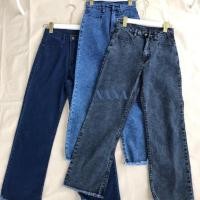 ราคา กางเกงยีนส์เอวสูงกระบอกผ้ายืด สีสโนว์ดำ+สโนว์ฟ้า+เข้ม S M L XL XXL 34 36 38 ทรงกระบอก (1731393089164118585)