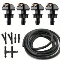 ราคา หัวฉีดปัดน้ำฝนกระจกหน้ารถสไตล์สากล, 1 ชุด, ท่อ 2 เมตร, 6 ขั้วต่อ, หัวฉีดสเปรย์น้ำรูคู่ 4 รู (1732481492586432135)