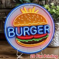 ราคา ป้ายไฟนีออน ดีไซน์เบอร์เกอร์ สไตล์วินเทจ ป้ายตกแต่งโลหะแบน 2D เหมาะสำหรับตกแต่งบ้าน บาร์ ร้านอาหาร ร้านกาแฟ (1732305835462460510)