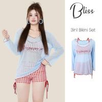 ราคา BLISS ชุดว่ายน้ำบิกินี่ไซส์ใหญ่สำหรับสาวอวบ ลายตารางสีฟ้าทับทิม ท่องเที่ยวชายหาด ริมทะเล กันแดด 2 ชิ้น ชุดว่ายน้ำเอวสูงสไตล์เรโทรแบบเปิดหลังสำหรับผู้หญิง (1732093372757542390)