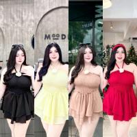 ราคา เดรสคล้องคอสไตล์สาวเวียด ฟรีไซต์-สาวอวบค่ะ Collectionใหม่ เดรสพลัสไซส์ เสื้อผ้าแฟชั่น เดรสคล้องคอ ติดกุหลาบ สม้อคทั้งตัว ชายแต่ง2ชั้น No.034 ชุดเดียวจบ ใส่เที่ยวค่าเฟ่หรือออกงาน Clothing Lady Women เส