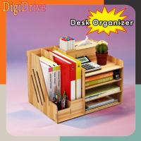 ราคา ชั้นวางหนังสือ Desk Organizer Wooden ชั้นจัดเก็บหนังสือ กล่องใส่แฟ้ม กล่องใส่เอกสาร แฟ้มใส่เอกสาร ที่ใส่หนังสือ จัดระเบียบโต๊ะ (1730963727153334989)
