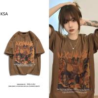 ราคา เสื้อคู่รักชายหญิง oversize เสื้อผ้าแฟชั่นวัยรุ่นน่ารัก ทรงหลวมสไตล์เกาหลี เสือยืดโอเวอร์ไซส์ผู้หญิงสาวอวบ สกรีนลายวินเทจเท่ๆ แนวสตรีท เสื้อดาว ฮิปฮอป ลำลอง คอกลม ชุดคู่ ไซส์ใหญ่ สีขาว สีดำ ผ้านิ่มใส่