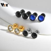 ราคา ต่างหูสตั๊ดสแตนเลส Vnox ดีไซน์ทันสมัย สีดำและสีเงิน ทรงเรขาคณิตทรงกลม เครื่องประดับแพ้ง่าย สำหรับผู้ชาย สร้อย สอง ชั้น vongola ยันต์ เสริมดวง แหวน ช่างกล ทอง หุ้ม ปลอม ช่าง ผู้ ชาย ใส่ พระ ทองแท้ ได้