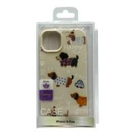 ราคา ORIGINAL เคสสำหรับ iPhone 15 Plus (ลายน้องหมาเสื้อลายบนพื้นขาวครีม) (310268)