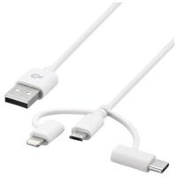 ราคา POSS เคเบิ้ล USB 3 in 1 (สีขาว) รุ่น PSM-LCWH-18 (246951)