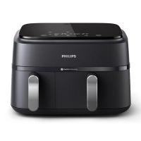 ราคา PHILIPS หม้อทอดไร้น้ำมัน 3000 Series Dual Basket (2750 วัตต์, 9 ลิตร, สีดำ) รุ่น NA351/00 (299238)