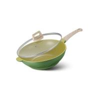 ราคา AMERCOOK Vegan ชุดกระทะก้นลึกพร้อมฝา (32CM) + ตะหลิว (314070)