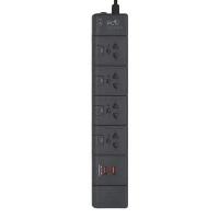 ราคา STORM รางปลั๊กไฟ (4 ช่อง, 4 สวิตซ์, 2 USB, 5 เมตร, สีดำ) รุ่น PGU145G (279036)