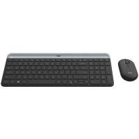 ราคา LOGITECH คีย์บอร์ด + เมาส์ไร้สาย (สี Graphite) รุ่น Slim Combo MK470 (251428)